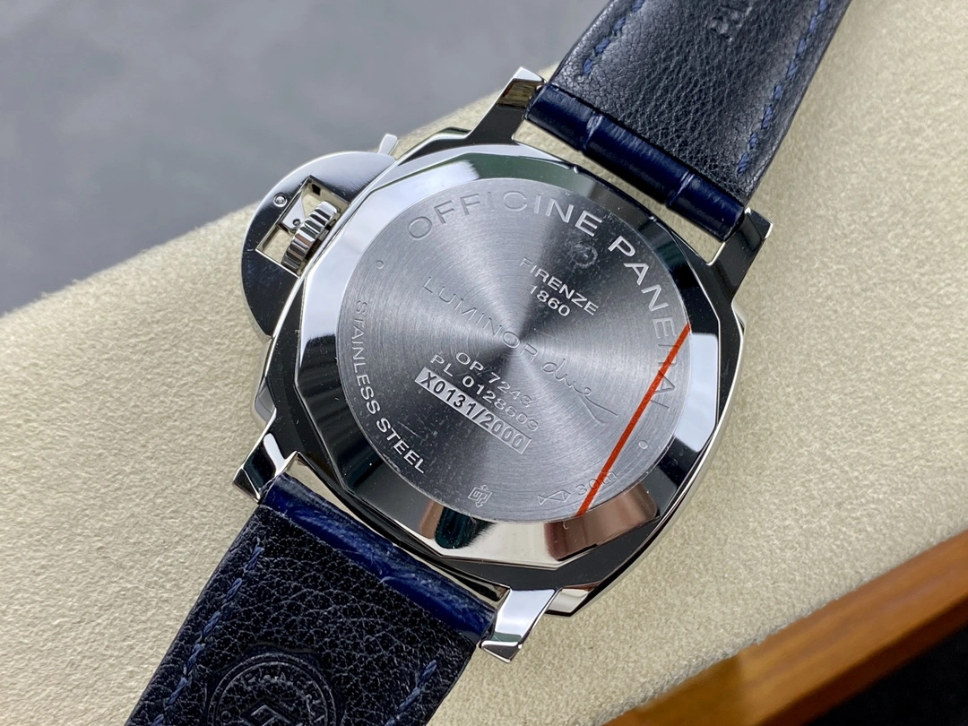 CBD Factory Panerai Luminor Due 38mm Blue Dial Blue Leather Strap (PAM01273) 1:1 Super Clone – DDP.900 Movement SmoothTexture 417